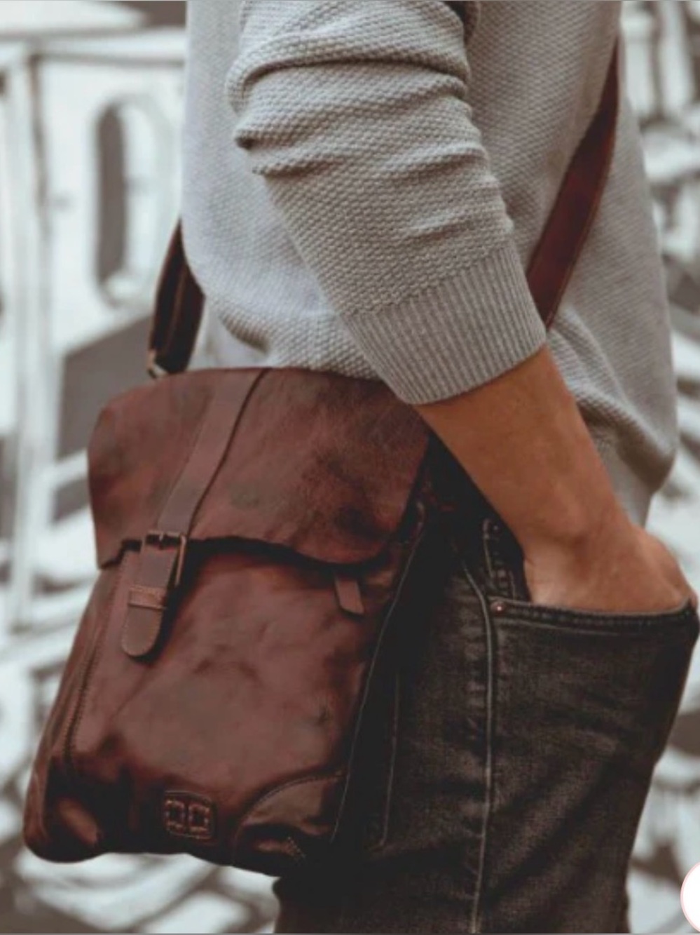 Bed Stu “Jack” Leather Crossbody Bag